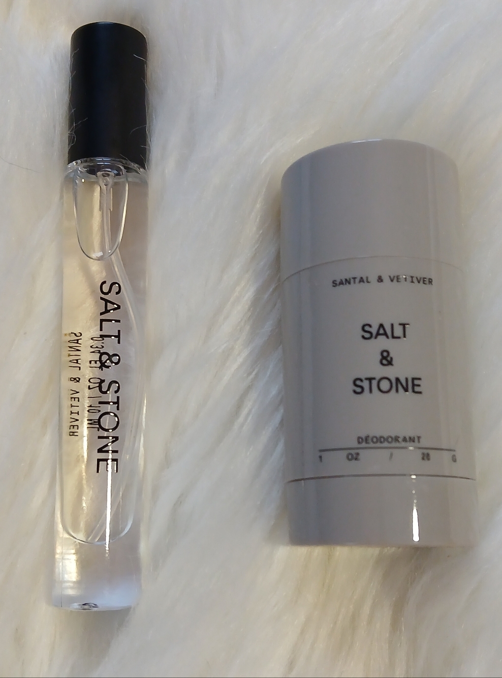 Salt & Stone Santal & Vetiver Women's Fragrance and Deodorant Set - White